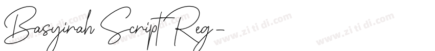 Basyirah Script Reg字体转换